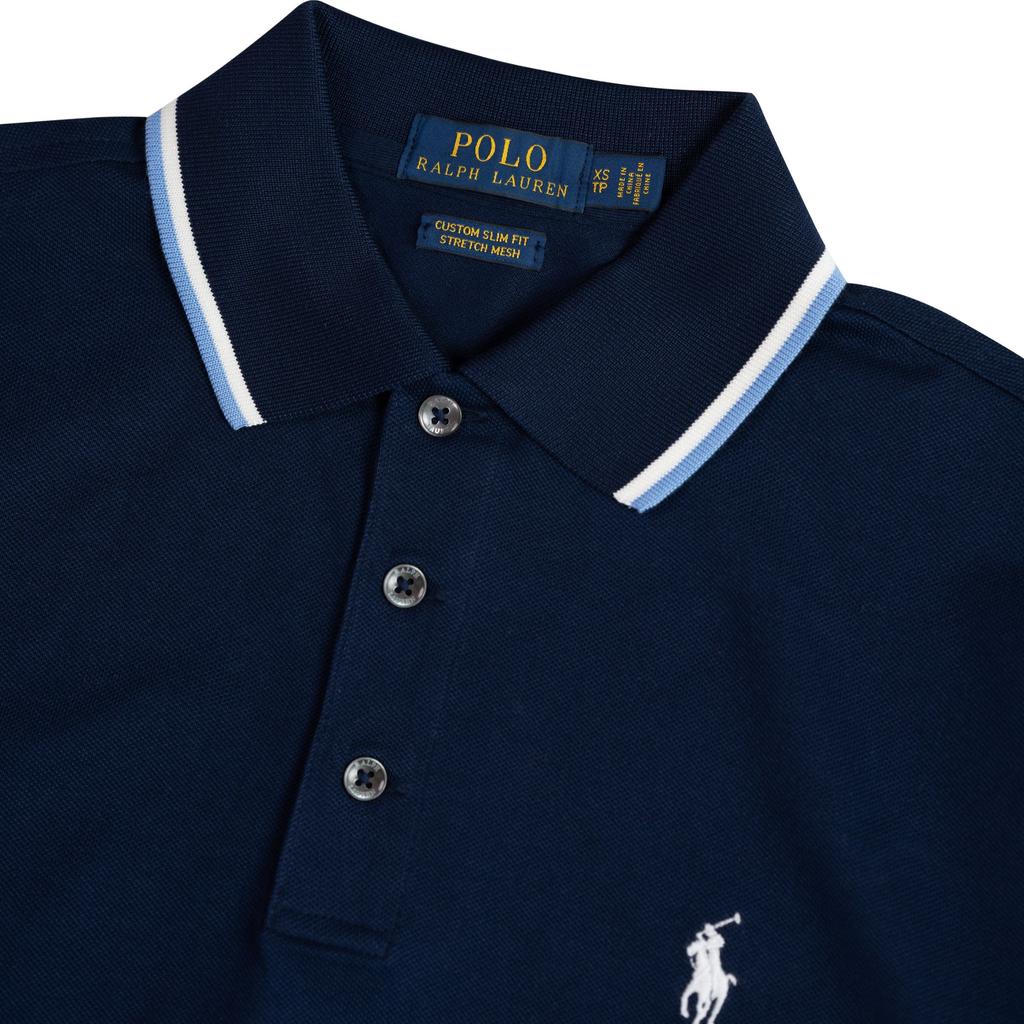 Polo Ralph Lauren Letter Embroidered Cotton Short Sleeve Polo Shirt Men tops 710791505-003