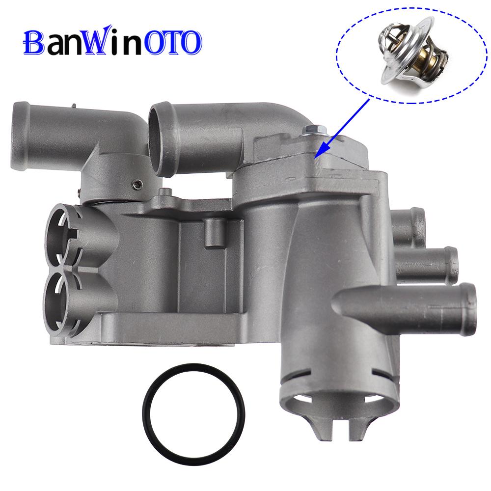 Aluminum Engine Cooling Thermostat Housing Cover Assembly For VW POLO SEAT IBIZA SKODA FABIA 032121111AP
