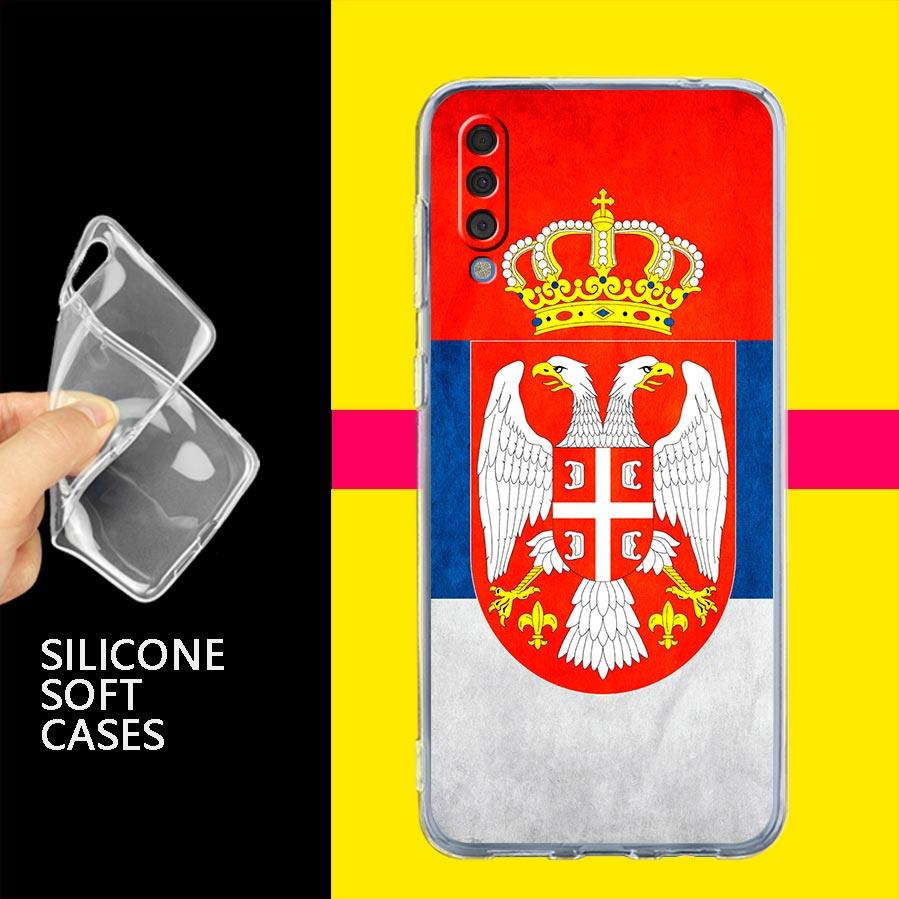 Serbia Flag For Samsung Galaxy A14 Case A50 A70 A30 A40 A20E A10 A10S A20S A02S A04S A12 A22 A32 A34 A42 A52 5G A54 Clear Cover
