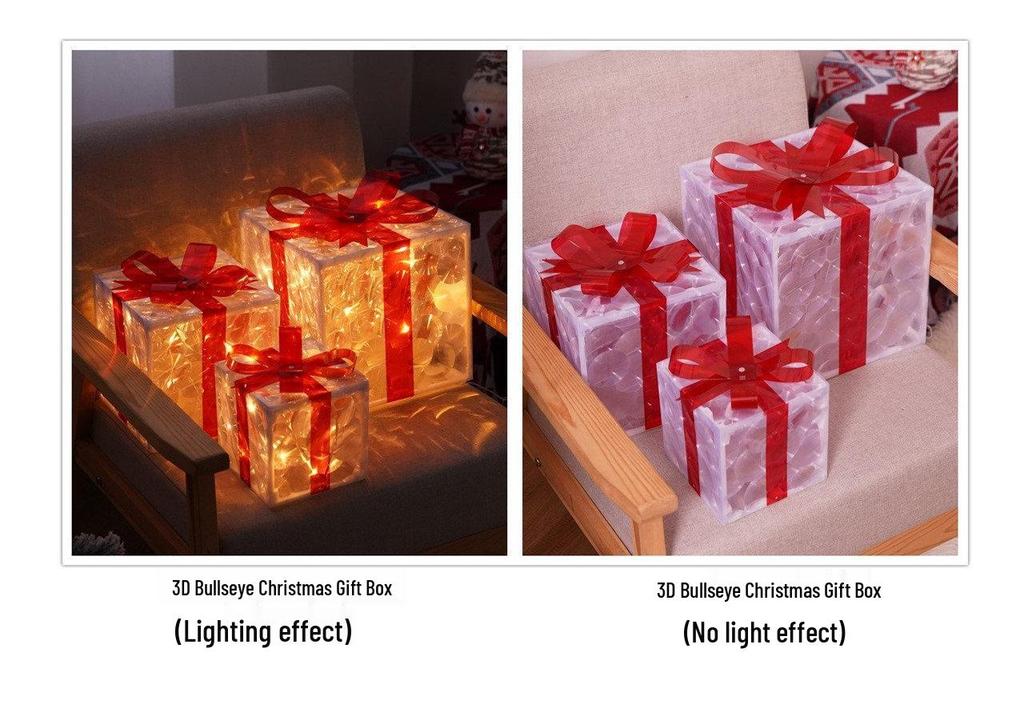 Christmas LED String Lights Gift Set: 3-Piece Decoration for Festive Party Atmosphere