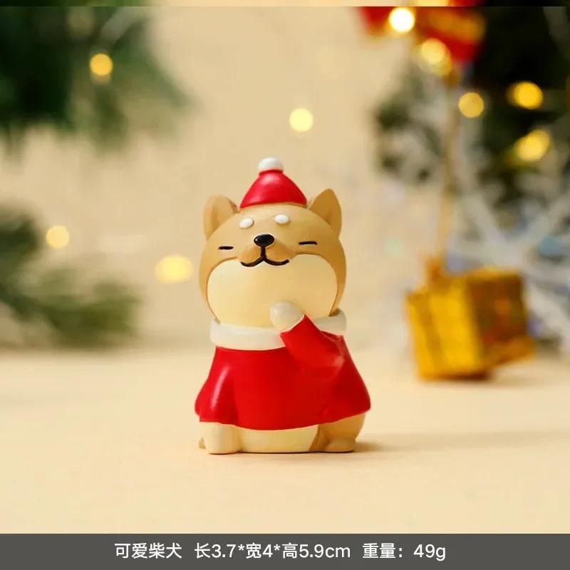 Car Interiors Ornaments Santa Claus Reindeer Cute Christmas Decorations Micro Landscape Desktop Ornaments Blind Box Gift