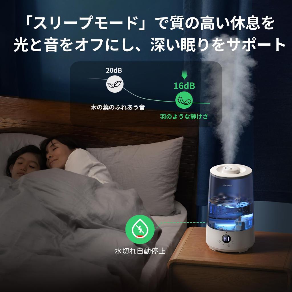 Homvana Aroma Humidifier - [2026 New Release 3-in-1, 16dB Design] 3.6L Top-Filling, Double Outlet, Large Capacity, Energy Saving, 25 Hours Continuous