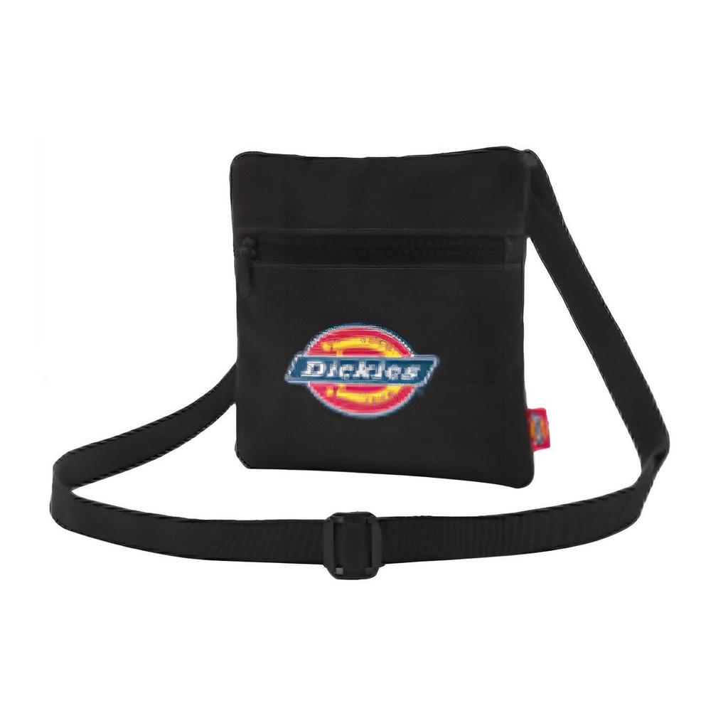 Dickies Compact Adjustable Logo Print Polyester Phone Bag Unisex Shoulder Bag Black DK010536