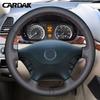 CARDAK DIY Hand-stitched Black Artificial Leather Car Steering Wheel Cover for Mercedes Benz Viano W639 2006-2011 Vito 2010-2015