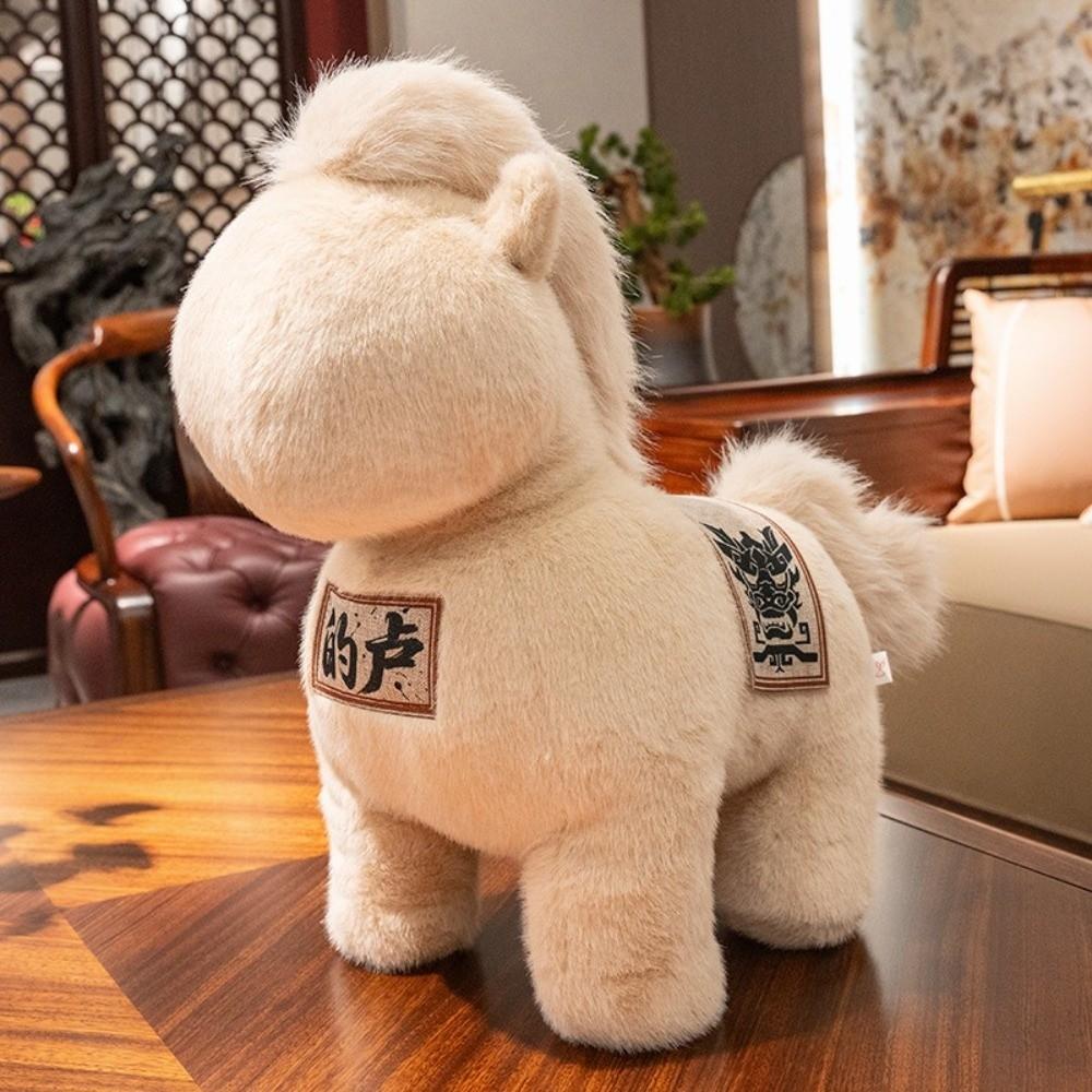 Soft Plush Horse Doll Fluffy Stuffed Animal Toys Good Luck Zodiac Pony Figurine  New Year Day