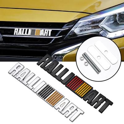 Car Front Grille Emblem Badge Decals Sticker Auto Metal Styling Accessories For RalliArt Lancer Ralli Art 9 10 Pajero