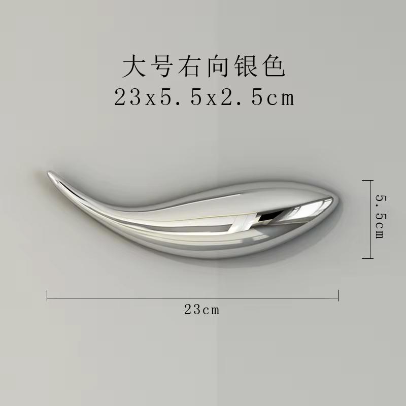 Creative Three-dimensional Fish Wall Decorative Wall Without Perforated Decorations Living Room TV Background Wall Sofa Pendant
