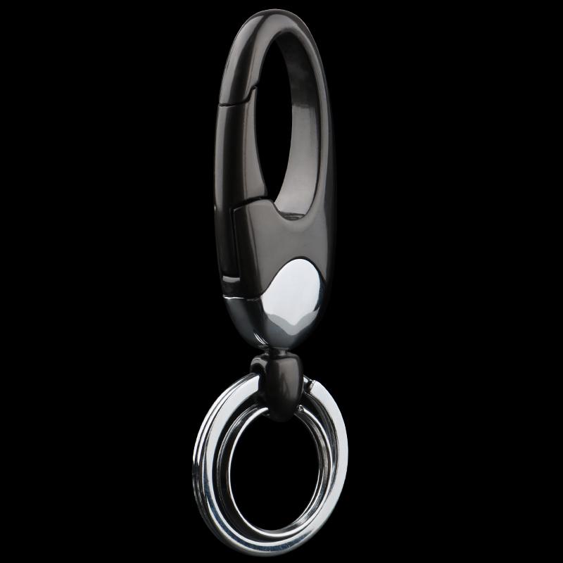 Men's Titanium Alloy Key Chain Pendant with Stainless Steel Ring