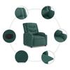 Electric Recliner Chair Dark Green Fabric