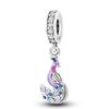 Trendy 925 Silver Large Billed Bir White Dove Parrot Feather Charms Beads Fit Pan 925 Original Bracelets DIY Luxury Fine Jewelry