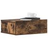Table de chevet - Maison Exclusive - Chêne fumé - Flottante murale gain de place - 40 x 30 x 15 cm