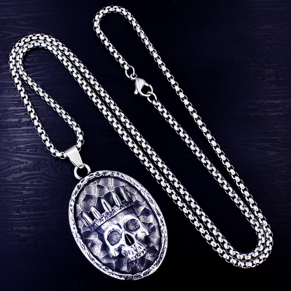Necklace Retro Skull Male Hip Hop Punk Rock Pendant