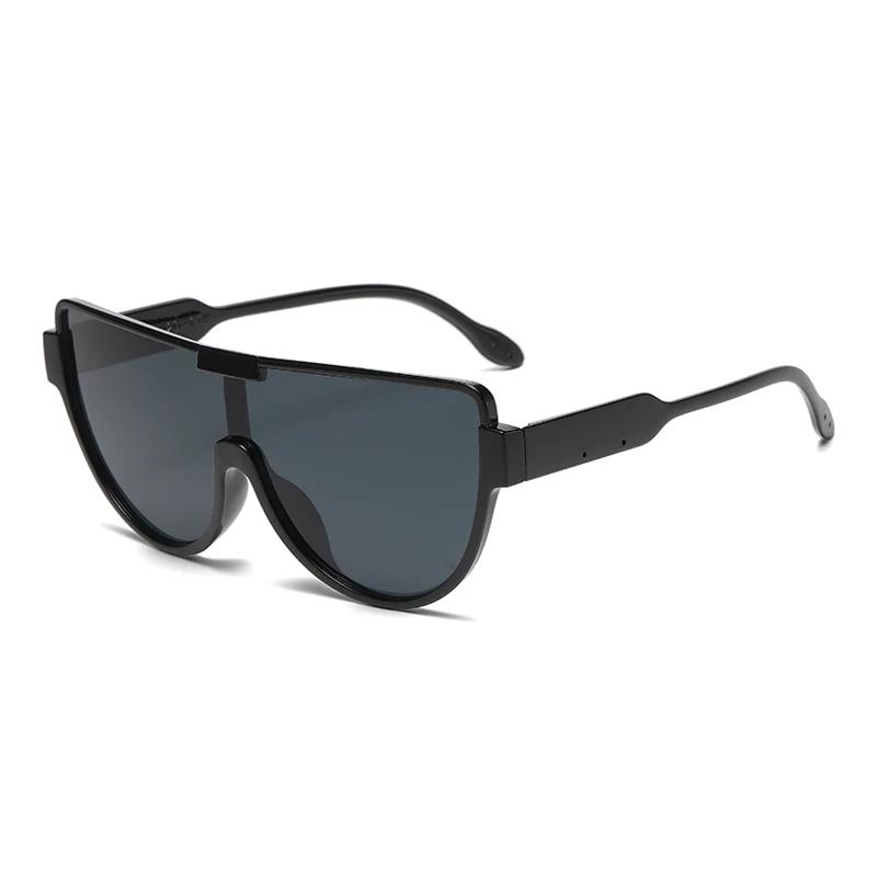 New Design Monoblock Semi-Round Sunglasses Designer Half Frame Goggle Shades Outdoor Oversized Sun Glasses For Women & Men