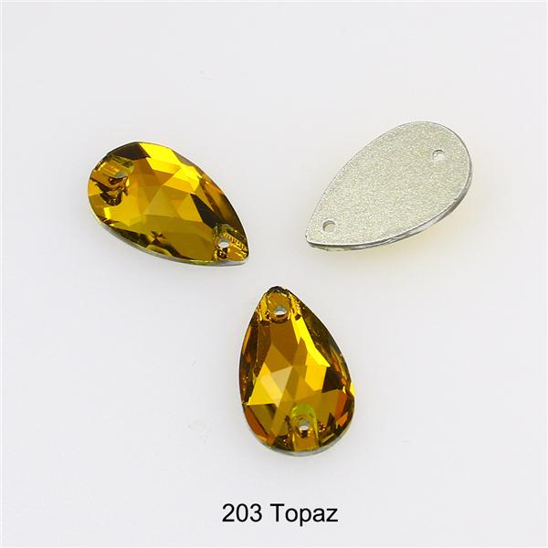 Dongzhou Waterdrop Sew On Rhinestones Flatback Crystal Loose Crystal Stone Beads Garment Shoes Diy Sewing Accessories