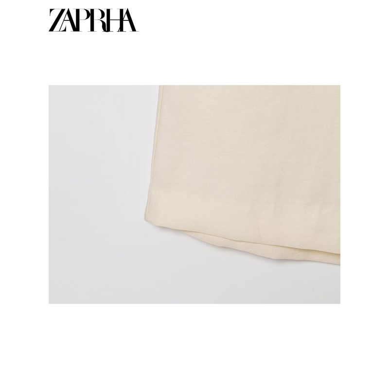 Zaprha 2025 New Arrival Loose and Lazy Style Elastic Waist Plaid Wide Leg Casual Trousers Women's 1971040