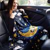 1pc Moon Printing Lightweight Flannel Blanket, Comfortable and Warm Blanket, for Camping Sofa Bed and Couch Office, Gift
