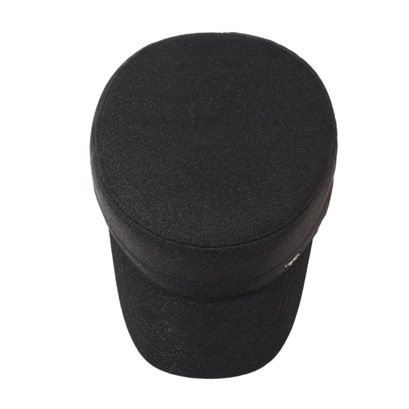Hat Men's Winter Baseball Cap Middle-Aged and Elderly People's Cap Outdoor Sun Hat Flat Top Cap