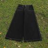 European High Street JNCO Pattern Embroidered Hip-Hop Loose Wide Leg Jeans