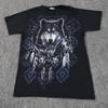Wolf Shirt Mens S Black Dreamcatcher South Western Feather VTG Y2k Tee 8673