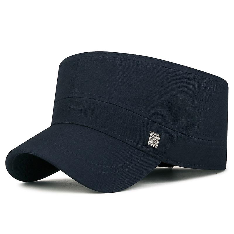 Spring Autumn Outdoor Flat Top Cap Middle-Aged and Elderly Sun Hat Solid Color Cap