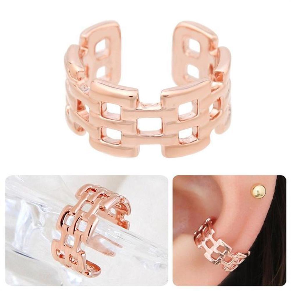 

[Onm] Onm 14Kgp Unique Bold Rose Gold Ring Bracelet Ear Cuff (S9593999)