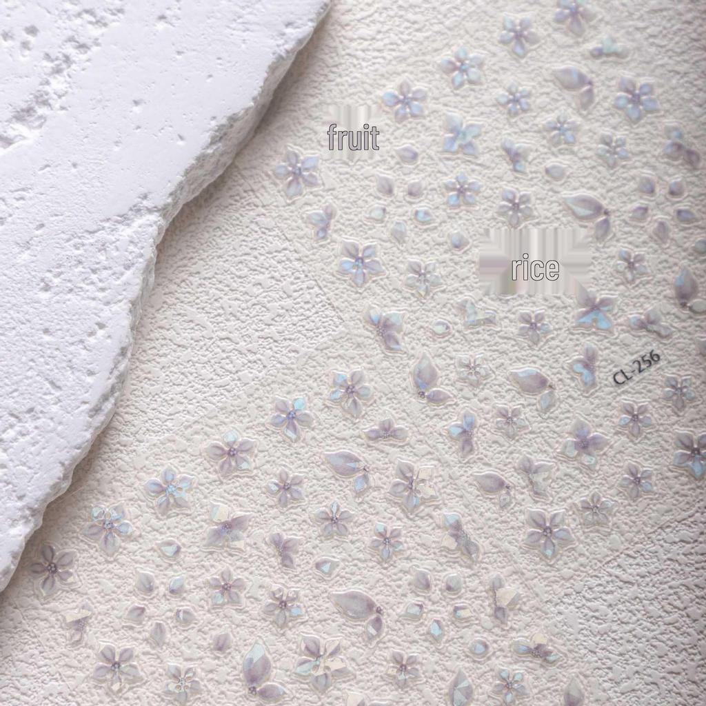 Cyansea Cute Seashell Ice Flower Nail Art Stickers - New Self-Adhesive Embossed Design