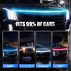 Scan Starting LED Car Hood Light Daytime Running Light Universal Flexible Dynamic Car DRL 12V Ambient Decorative Light Strip
