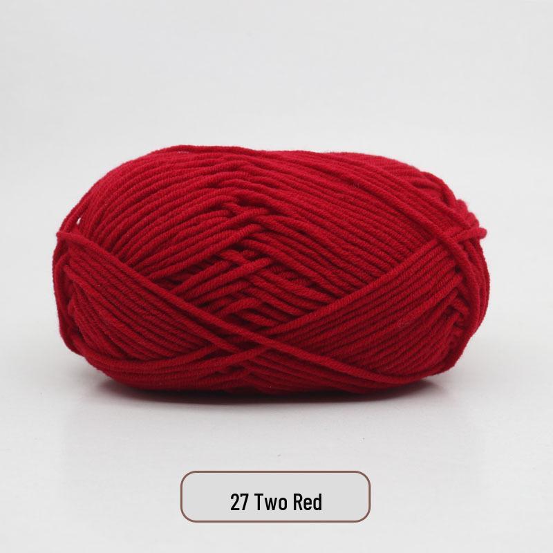 5-Strand Milk Cotton Yarn Scarf & Hand-Knitted Hat Yarn - Baby Soft, Medium Thickness, Free Shipping