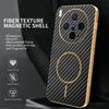 For Vivo X300 5G Case Carbon Fiber Textured Electroplated TPU Phone Back Cover
