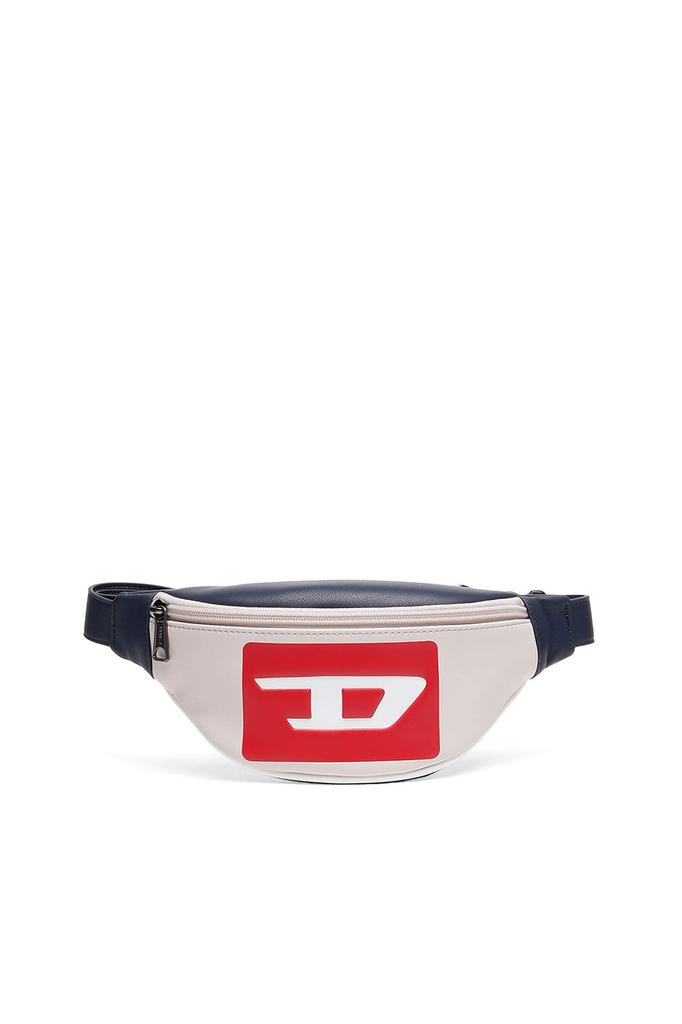 [Diesel] Unisex D-Logo Color Block Belt Bag X08358P4445 UNI White × Red H9016