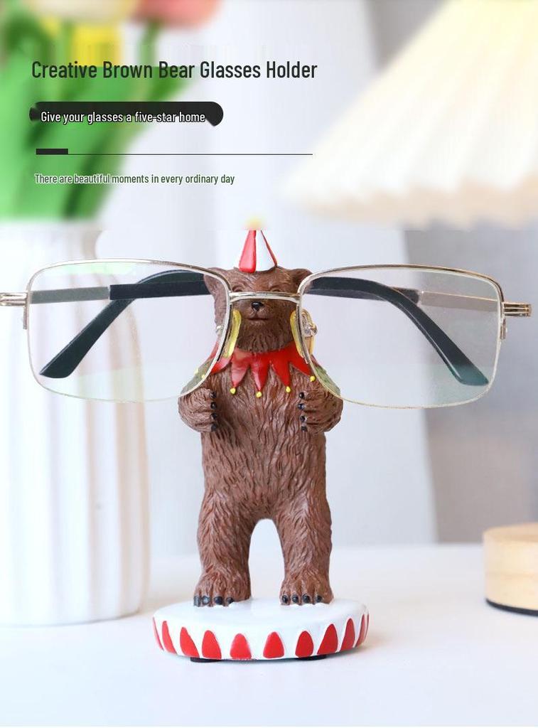 Polar Bear Glasses Holder - Cartoon Animal Display Stand Ornament