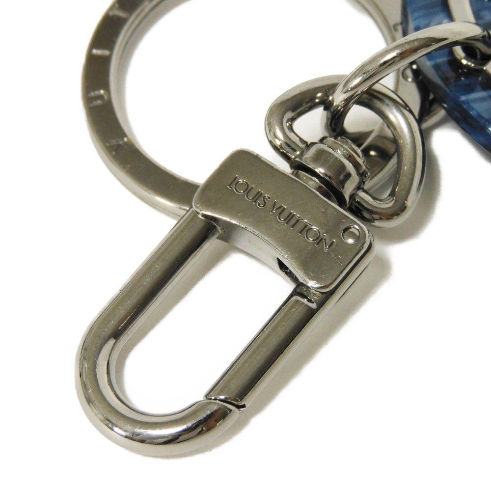 Used 12564 Portocle LV Tokens MP2721 7950 LV Signature Marble Silver Key Ring with LV Circle Blue, Men's from Japan