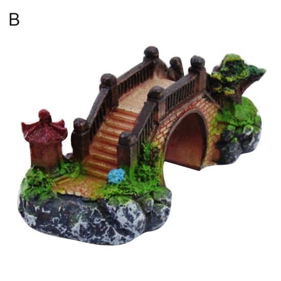 Миниатюрная фигурка-мост с тремя глазами для аквариума, имитация мостика для аквариума и домашнего декора. B