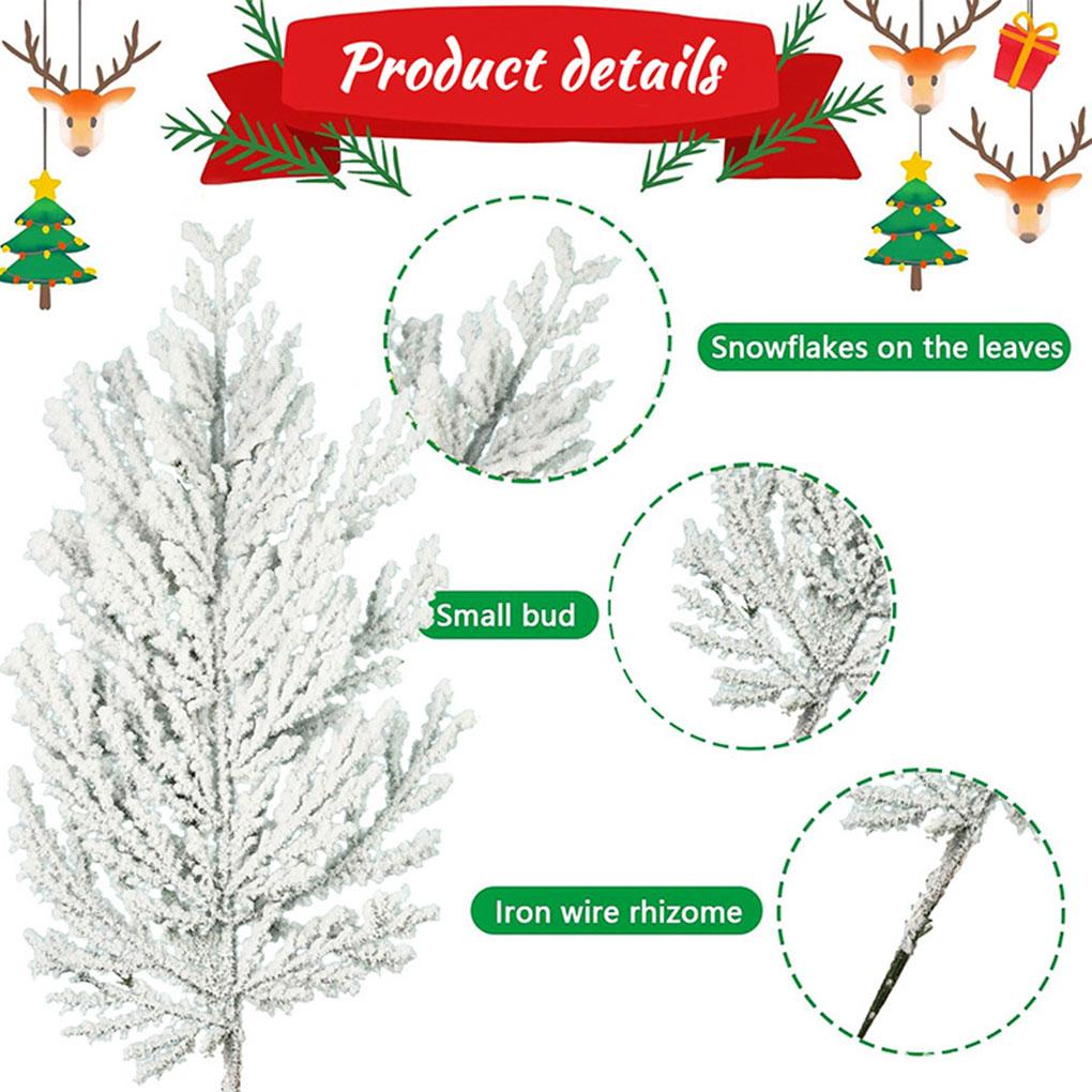 12pack/lot Pine Branches Festive Decor And ABS Winter Branches Christmas Cedar Pine DIY Christmas Tree Branches