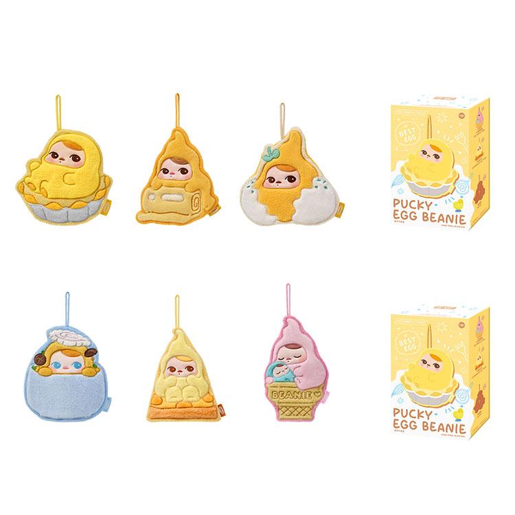 New POP MART PUCKY Egg & Bean Collection Hand Towels Mystery Boxes Single Mystery Box/Full Box 6 Pcs PPMT-2506-0056
