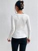 2026 Autumn Slim Square Neck Long-Sleeve Women's T-shirt - European & American Style