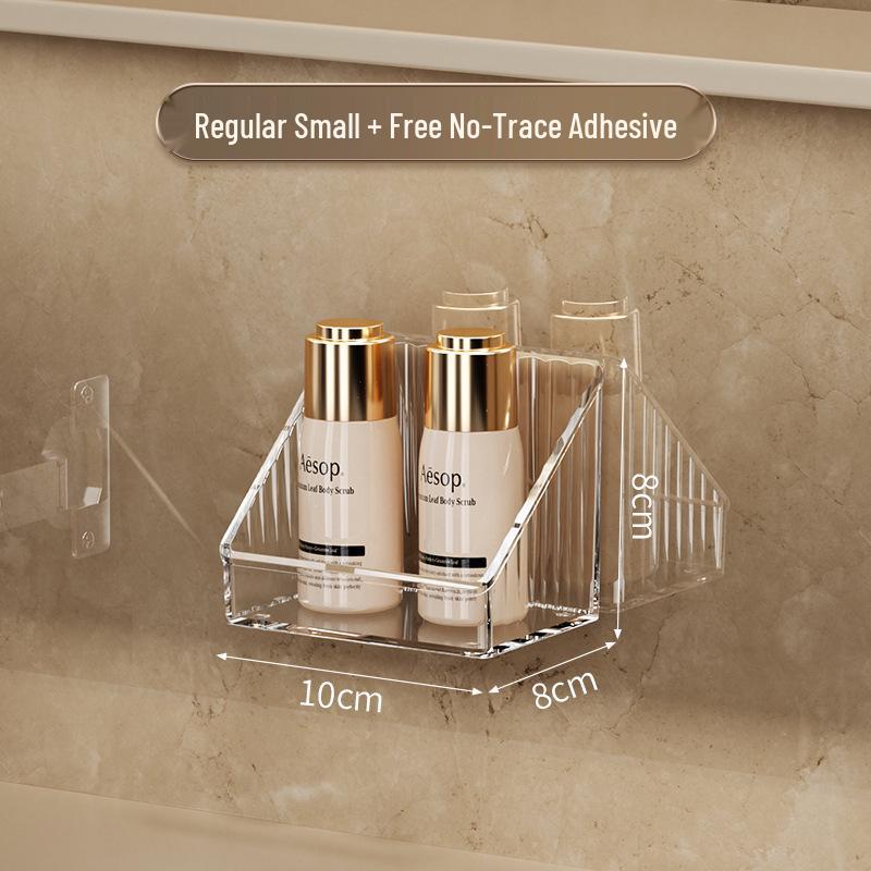 Wall-Mounted Mirror Cabinet with Transparent Shelves for Bathroom Storage and Jewelry Organizer