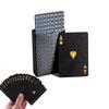 BaraRose Plastic Playing Cards Black Gold 54 Pieces Waterproof Wear-Resistant with Storage Case Party Travel Stylish