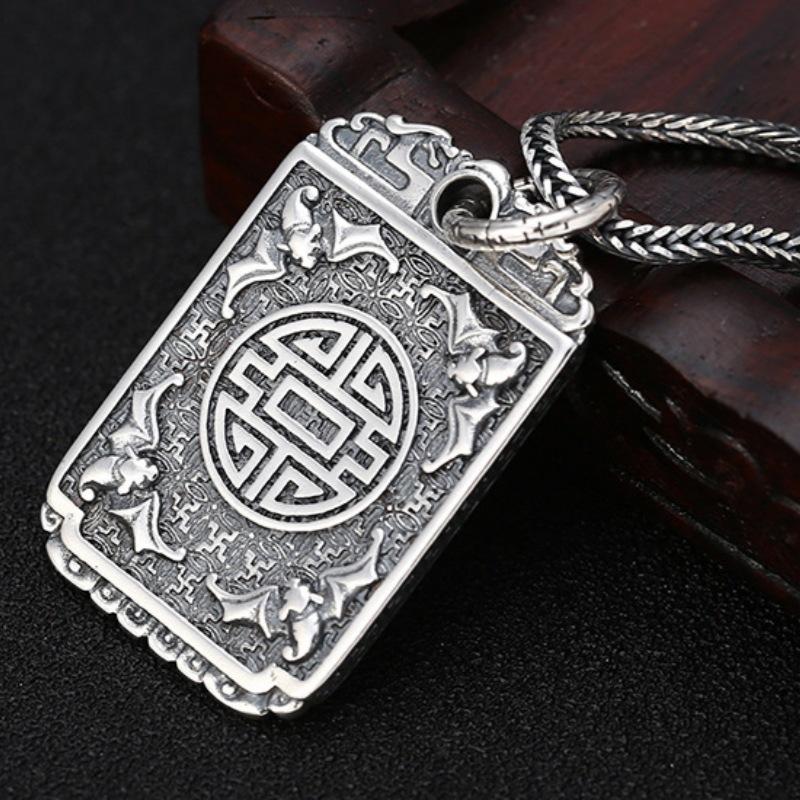 Fang Pai Pixiu Pendant Men's and Women's Necklaces Plated Trendy Retro Pendant Hanging Rope Jewelry