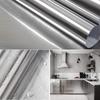 40cm Waterproof Metal Brushed Silver Wall Sticker Stainless Steel Kitchen Living Room Countertop Self-adhesive Wallpaper