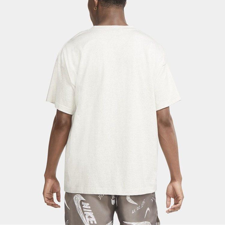 Nike T Shirts Men's White Stand Collar Moderate Straight Fit CU4510-904