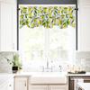 Nature Exotic Lemon Tree Branches Treatment Valance Watercolor Plant Fruit Art Window Valance with Rod Pocket for Kitchen Dining Room Window