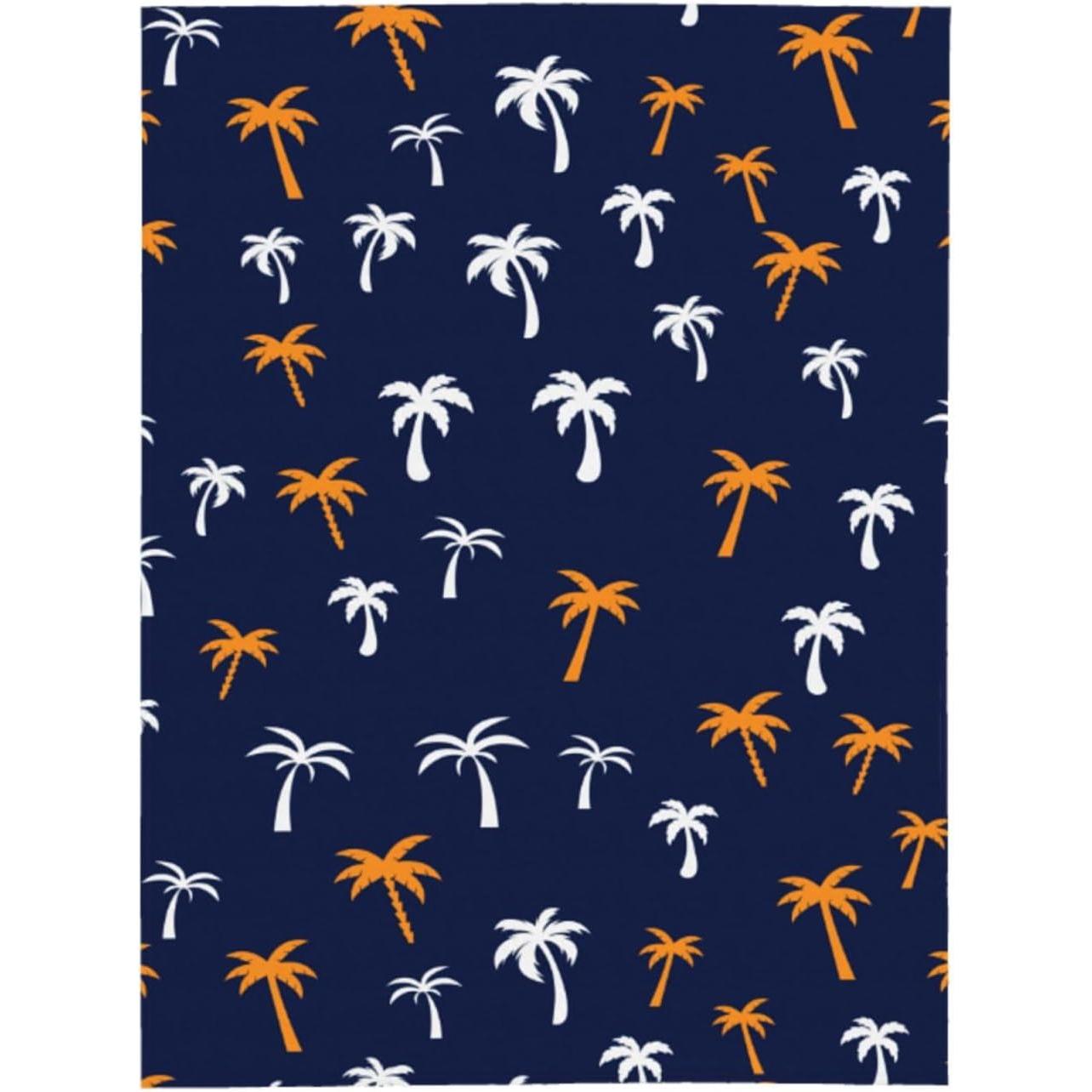 

Coconut Palm Tree Throw Blankets All Season Ultra Soft Warm Summer Tropical Theme Fleece Blanket for Home Bed Sofa Couch Chair O 75x90cm