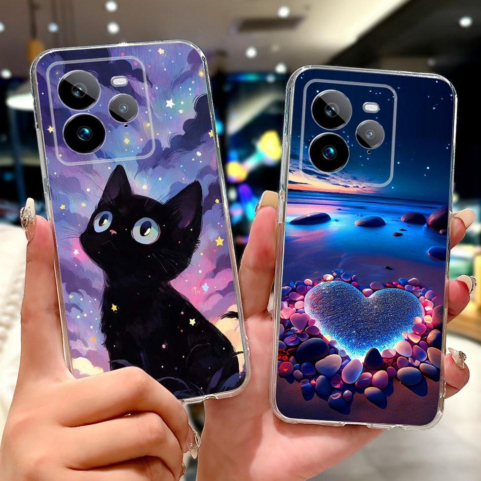 For Realme GT 7Pro Case Cover Clear Cute Cartoon Cat Fashion Cool Soft TPU Casing For Realme GT 7 Pro Phone Case RMX5010 RMX5011