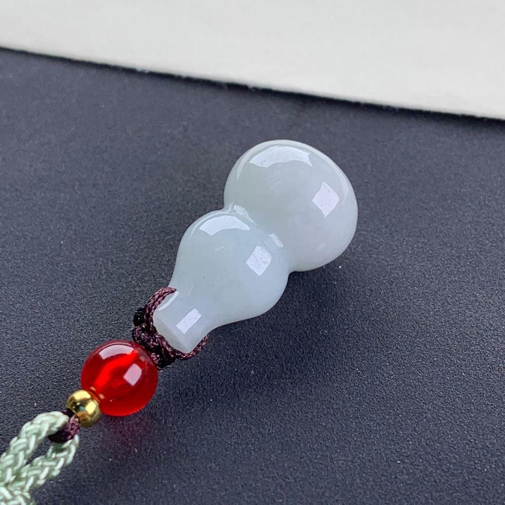 Myanmar A-Grade Natural Jade Gourd Fu Lu Pendant - Southeast Asia Ornaments