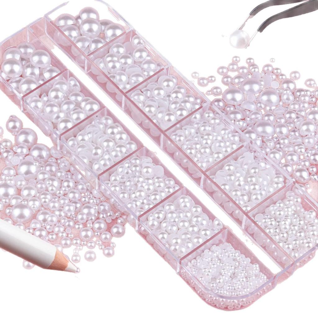 Flat Back Pearl & Rhinestone Face and Nail Art Stickers