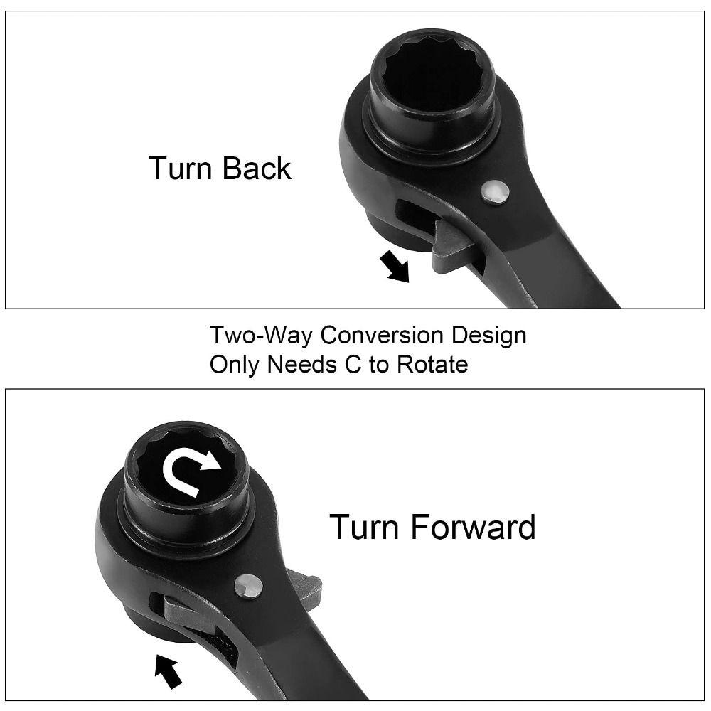 Quick Release Mini Ratchet Wrench Square Drive Head Bidirectional Ratchet Spanner  Hand Tool