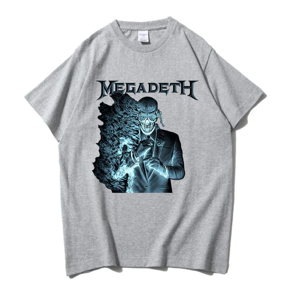 Megadeth Εκτύπωση Άλμπουμ T-shirt Ροκ Συγκρότημα Heavy Mental Unisex Streetwear T-shirts Καλοκαιρινά Βαμβακερά Λαιμόκοψη Ανδρικά/Γυναικεία T-shirts Γραφικά Merch