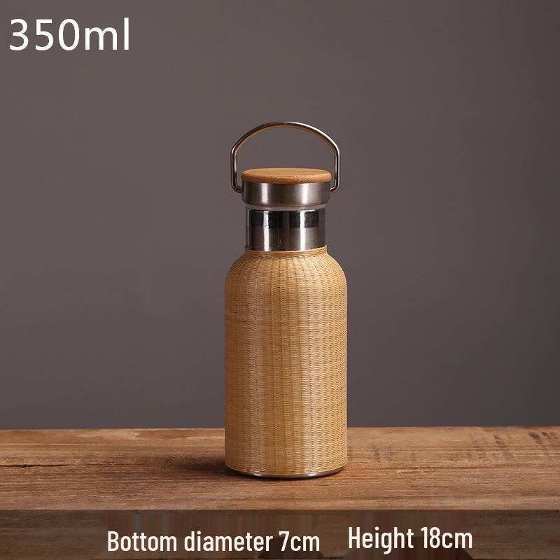 JingJingRS Bamboo Woven Insulated Bottle
