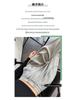 Women's Gray High-Waisted Wide-Leg Sweatpants, Slimming Loose Fit, Floor-Length, Thin Summer Style, Straight-Leg.